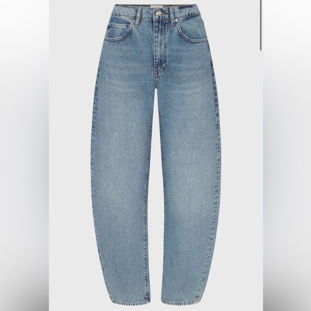 Frame Low-Slung Low - rise Barrel Jeans size 30